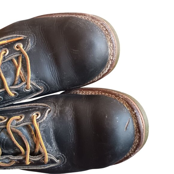 Vintage Red Wing 919 Green Sole 8.5 E Lineman Boots 12 6 code 1976 - Picture 8 of 15